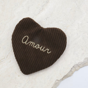 Beutel aus Cord in Herzform