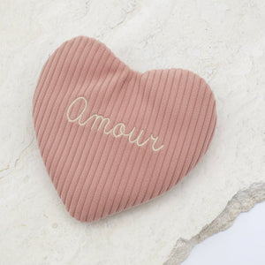 Beutel aus Cord in Herzform