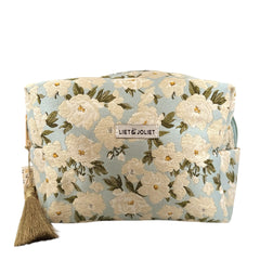 Kosmetiktasche Blume weiss