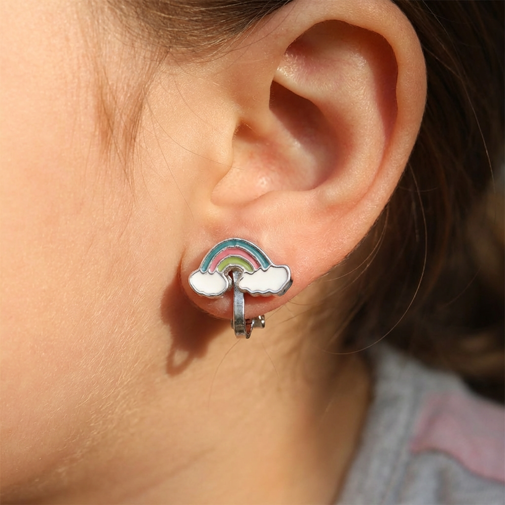 Regenbogen Ohrclip